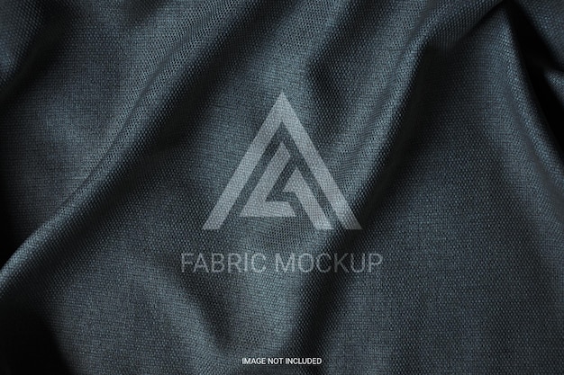 PSD luxury fabric texture logo mockup