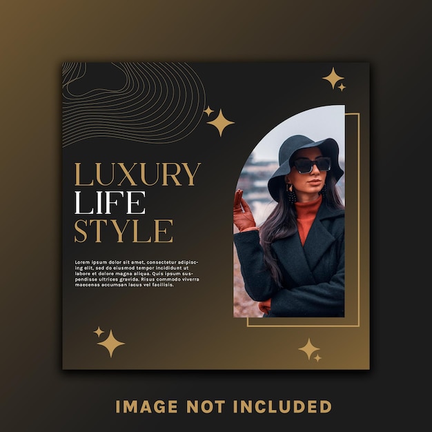 PSD luxury fashion social media template