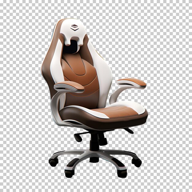 Luxury gaming chair on transparent background