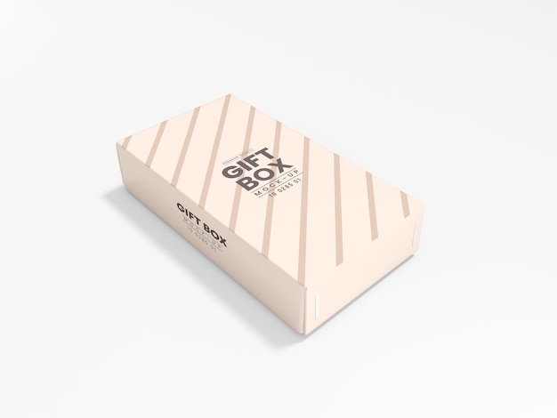 PSD luxury gift box branding mockup