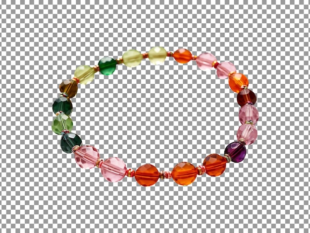 PSD luxury glass beads anklets isolated on a transparent background