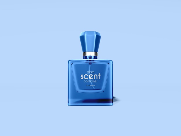 luxury glass perfume scent bottle branding mockup