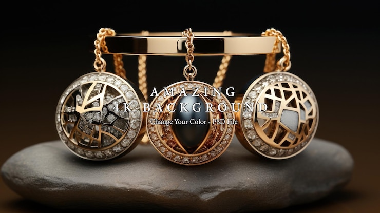 PSD luxury gold bracelet with diamond and pearl charms