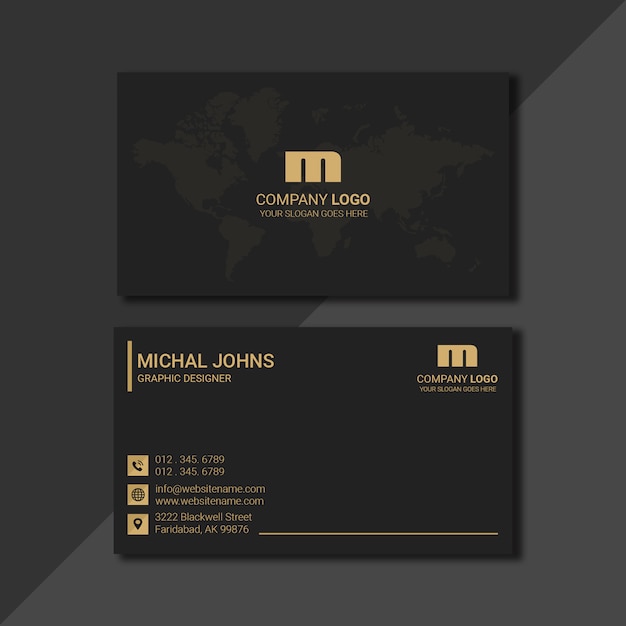 PSD luxury gold business card