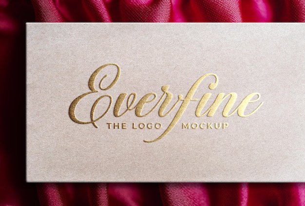 Luxury gold foil logo mockup