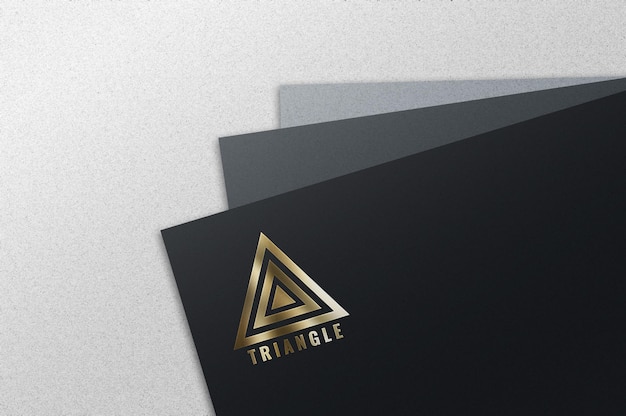 Mockup logo di lusso in lamina d'oro