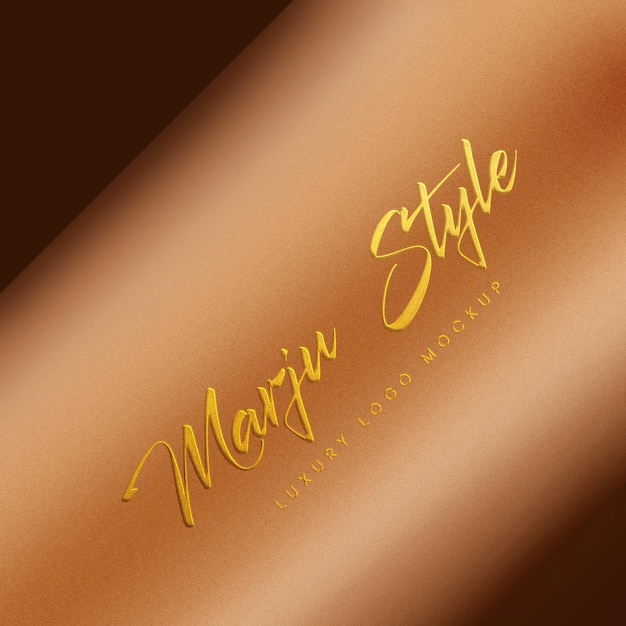 luxury gold foil mockup template