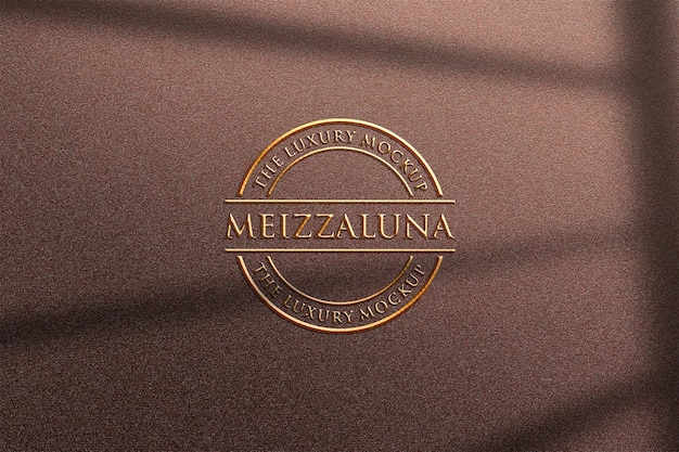 PSD luxury gold logo mockup vol4