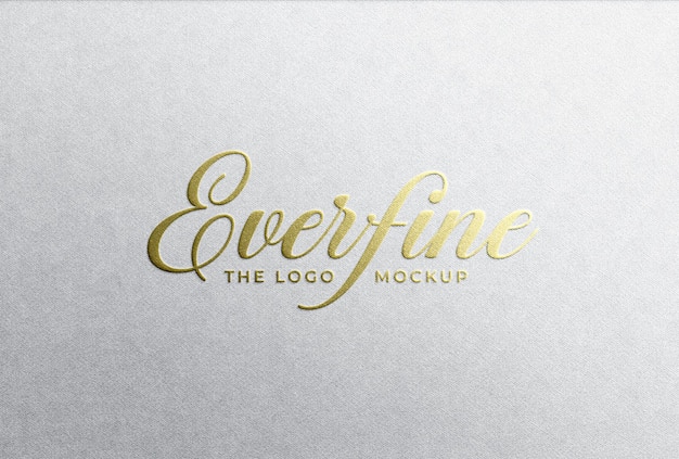 PSD luxury gold logo mockup