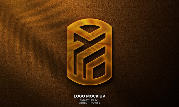 Luxury gold logo mockup