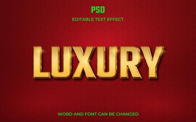 Luxury Gold Teksteffect Bewerkbare PSD
