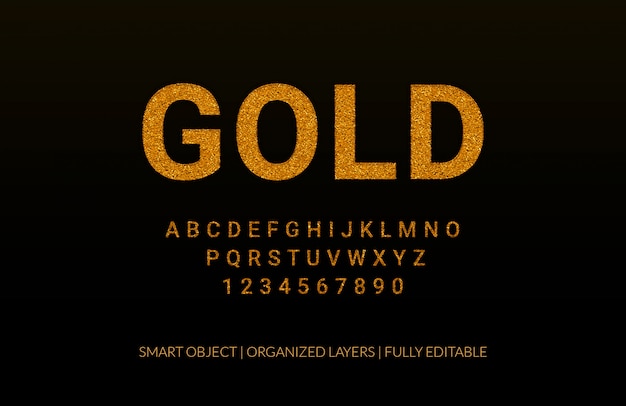 PSD luxury gold text effect