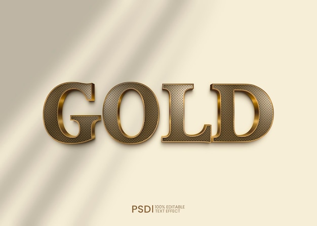 PSD Эффект стиля luxury gold gold