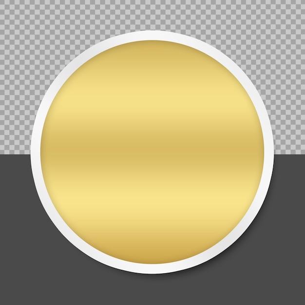 Luxury golden circle shape design transparant vector shape oval gold design template gold button