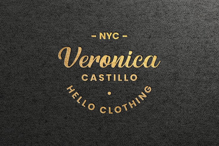 PSD luxury golden logo mockup on paper texture