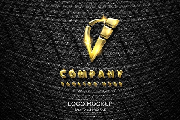 Luxury golden logo mockup