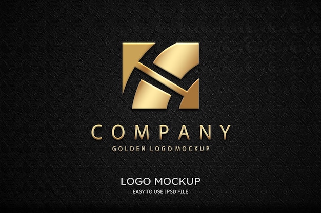 luxury golden logo mockup