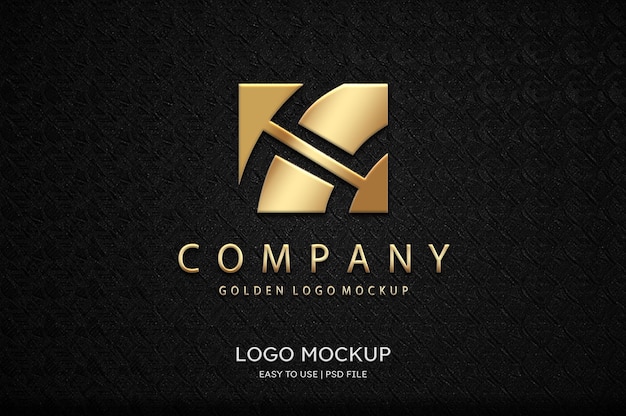 Luxury golden logo mockup