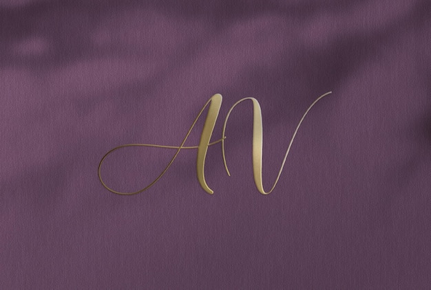 luxury golden logo mockup