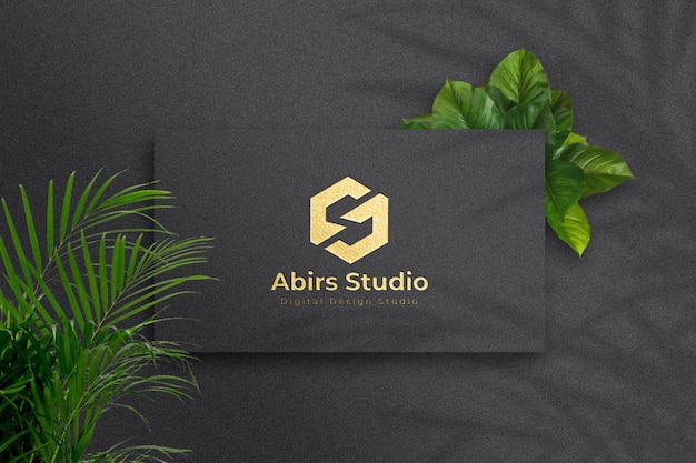 Luxury golden logo mockup