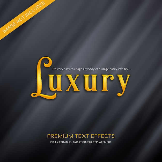 Luxury golden text effects