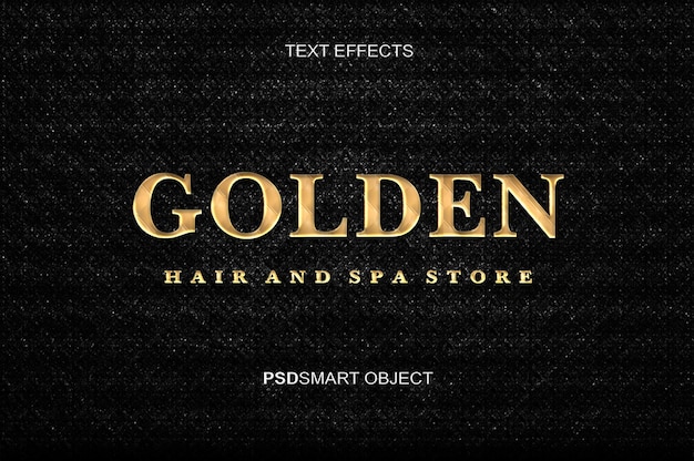 Luxury golden text style mockup