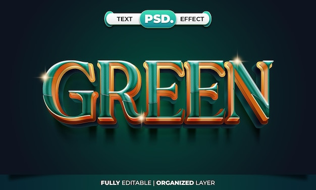 Luxury green text style effect