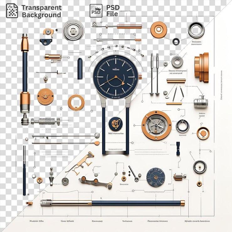 PSD luxury high end watchmaking tools set in the form of a clock