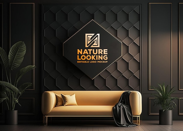 Luxury interior board mockup