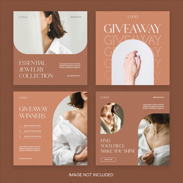 luxury jewelry promotion giveaway social media post collection