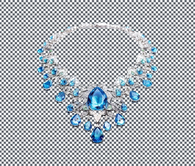 Luxury jewelry stone necklace isolated on transparent background