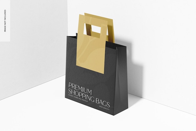 Luxury jumbo bag mockup, perspective