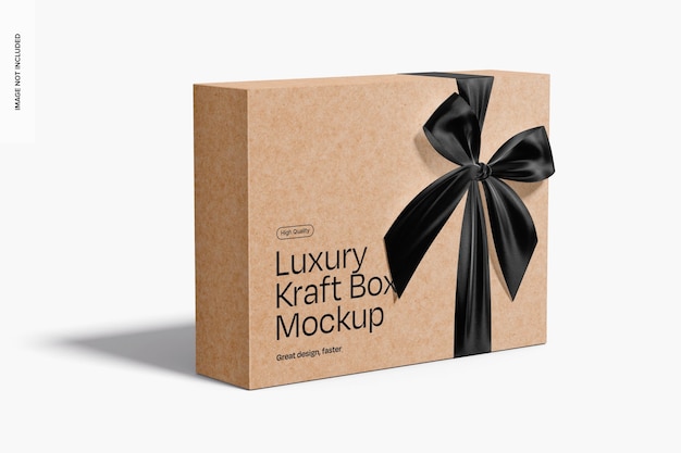 Luxury Kraft Box Mockup W Lewym Widoku