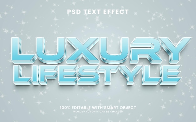 Luxury lifestyle 3d text effect with spark star