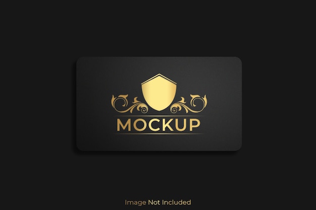 PSD luxury logo mockup on black business card