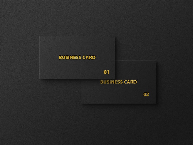 Luxury logo mockup on black business card