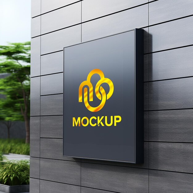 Luxury logo mockup building logo mockup signage logo mockup outdoor board mockup