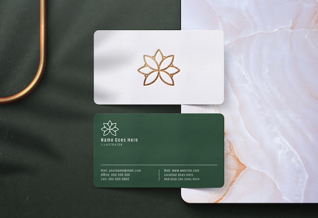 Luxury logo mockup on business card