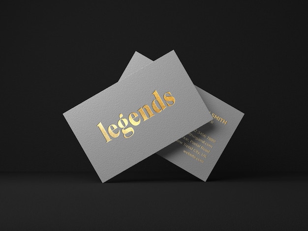 Luxury logo mockup on business card