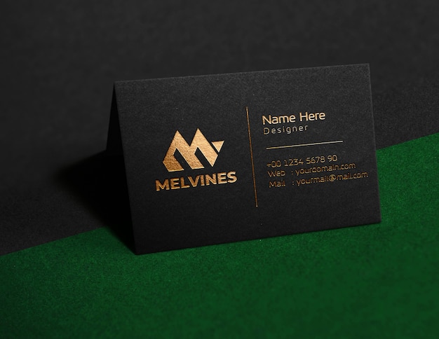 Luxury logo mockup on card