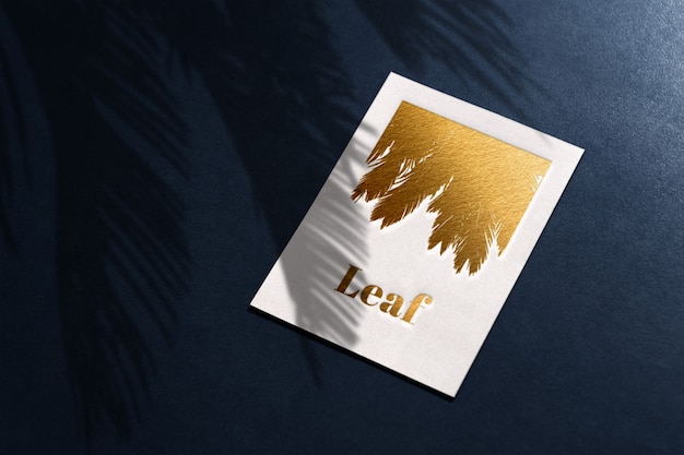 Luxury logo mockup on craft paper