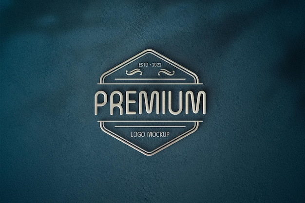 Luxury logo mockup front view