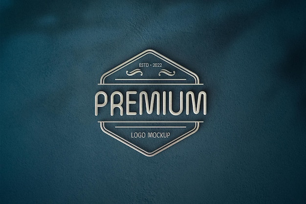 PSD luxury logo mockup front view