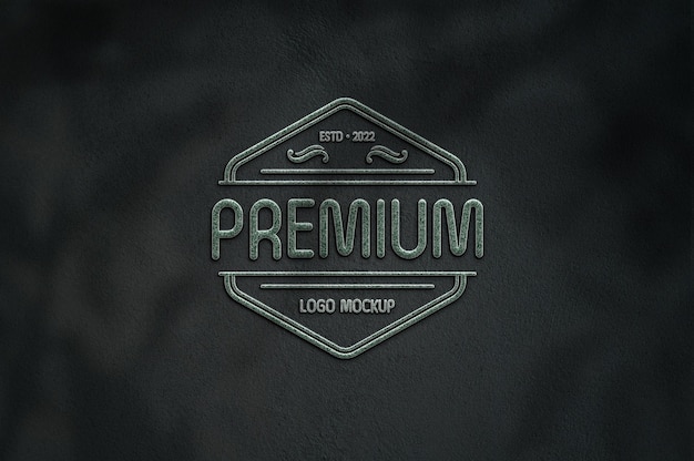 Luxury logo mockup front view