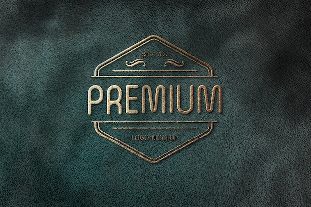 PSD luxury logo mockup front view