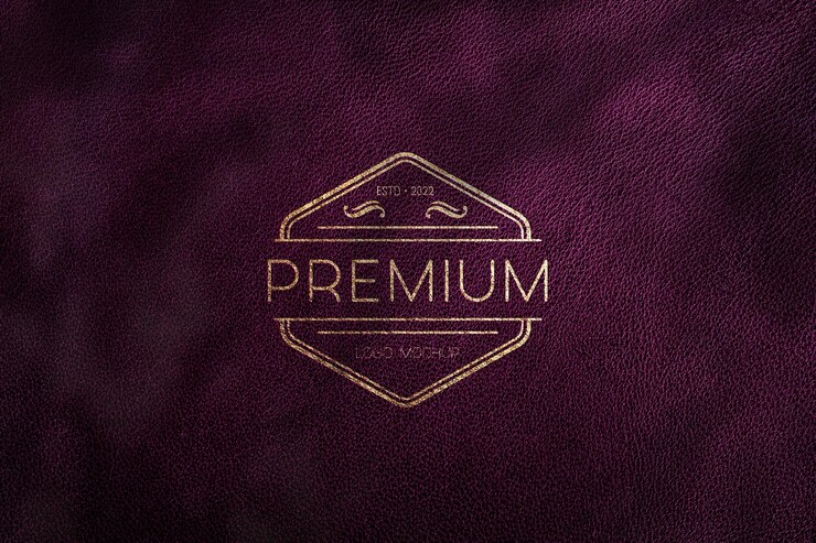 PSD luxury logo mockup front view