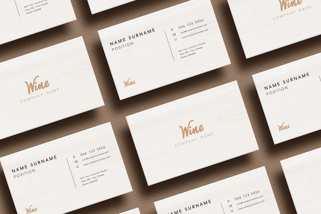 PSD luxury logo mockup on minimal business card.