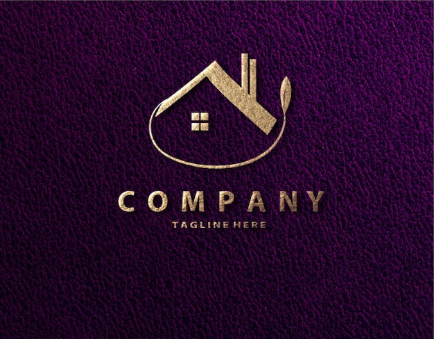 PSD luxury logo mockup paper template