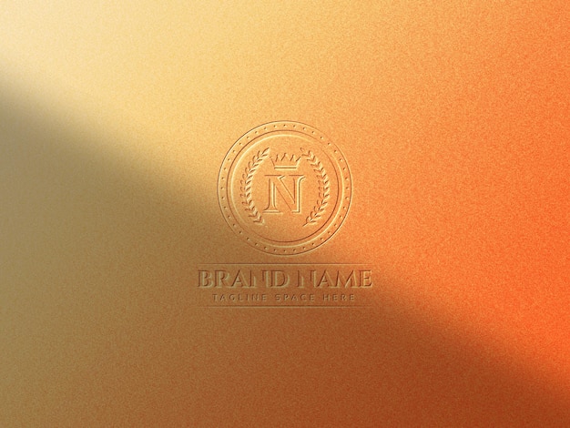 Luxury logo mockup on texture background