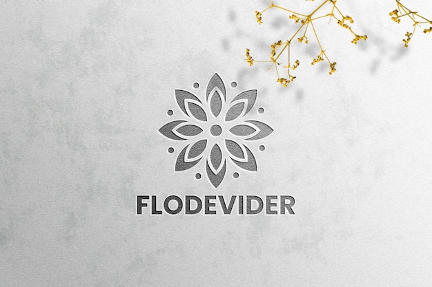 Modello di logo di lusso su sfondo texture